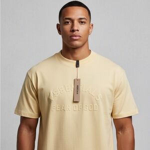 Fear of God Essentials Short Sleeve Tee in Cream
